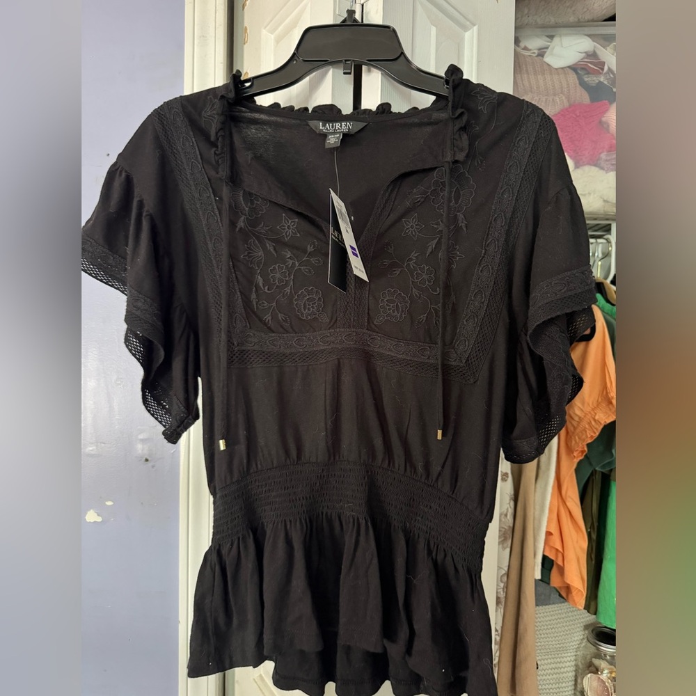 Ralph Lauren Cinched-Waist Top